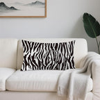 Zebra Black and White Satin Pillow Case Queen Size,Soft Pillowcases for Hair and Skin Similar to Silk,Pillowcases with Hidden Zipper Bedding Accessories,20X30 Inches,1 Pack