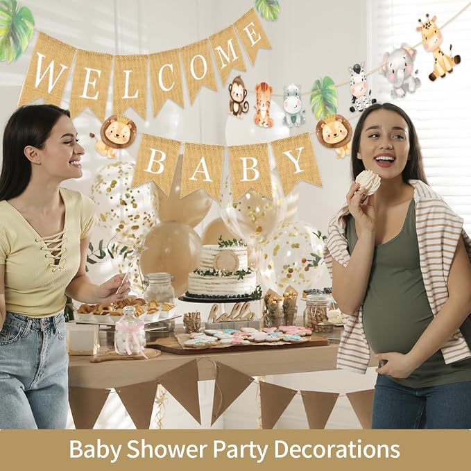 Weecent Pre-Strung 6ft Burlap Welcome Baby Banner - Image 5