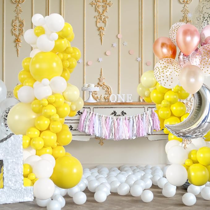 50pcs Yellow Balloons 12 Inch Mustard & Sun Yellow Latex Party Balloons - Image 3