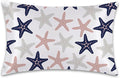 Satin Pillowcase 1 Pack-Sea Starfish Modern Silky Pillow Cover for Hair and Skin,Standard Size 20x26 Inch Soft Cooling Printed Pillow Cases with Hidden Zipper,Gifts for Women Men