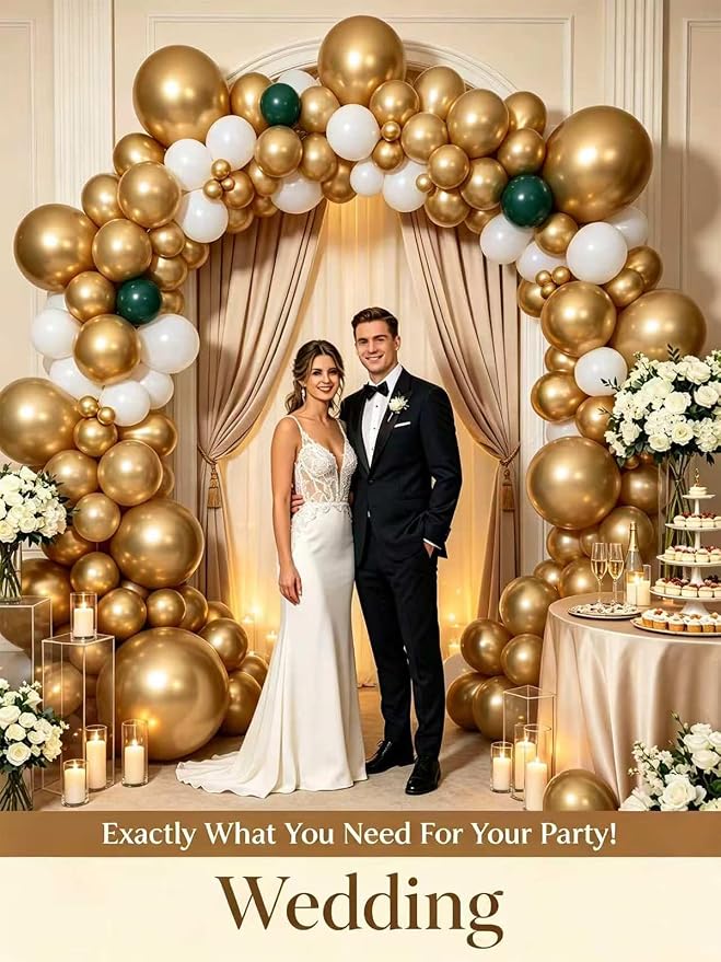 Gold Balloons 125 Pcs Gold Balloons Different Sizes 18 Inch 12 Inch 10 Inch 5 - Image 8