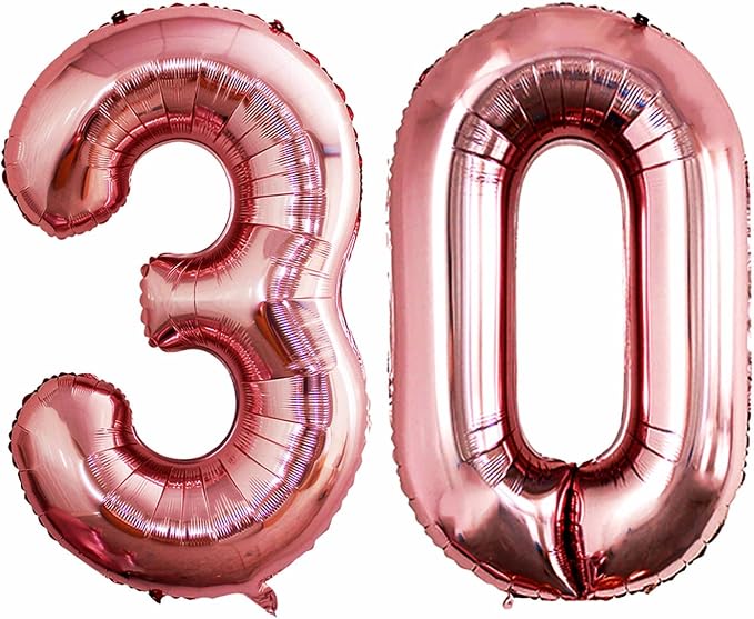 Number 30 Balloons for 30th Birthday Party Decorations, 42 Inch Jumbo Foil by GOER