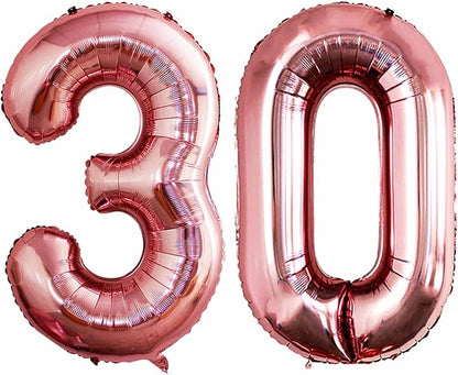 Number 30 Balloons for 30th Birthday Party Decorations, 42 Inch Jumbo Foil by GOER