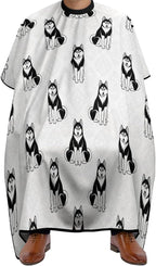Full Coverage Hair Styling Cape, Siberian Husky Professional Hair Cutting Apron Haircuting Salon Cape Gown for Barbers