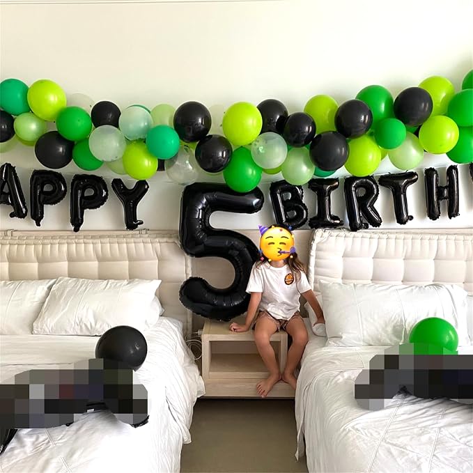 Black Number 50 Birthday Balloons, 40 Inch Large Mylar Foil Number 5 and 0 - Image 3