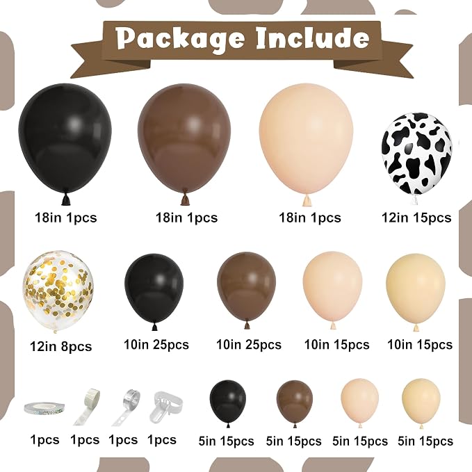 170Pcs Western Cowboy Balloon Garland Arch Kit - Image 2