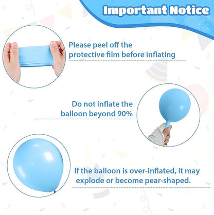 Blue and Orange Balloons, 12 Inch Orange Light Blue Nude Apricot Confetti - Image 3