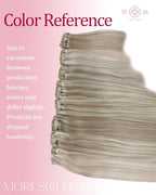 Moresoo Blonde Hair Extensions Clip in Human Hair Remy Short Clip in Human Hair Extensions Medium Brown with Blonde Double Weft 5pcs 80g 10inch