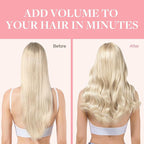 GOO GOO Clip in Hair Extensions Real Human Hair, Remy Human Hair Extensions Clip ins for Women, Natural Human Hair, 14inch 120g 7Pcs, 17A/60A Ash Blonde Highlighted Platinum Blonde