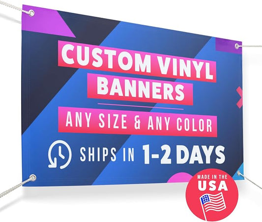 CustomForMe Personalized Vinyl Banner – Vinyl Printed Customizable Banner by CustomForMe