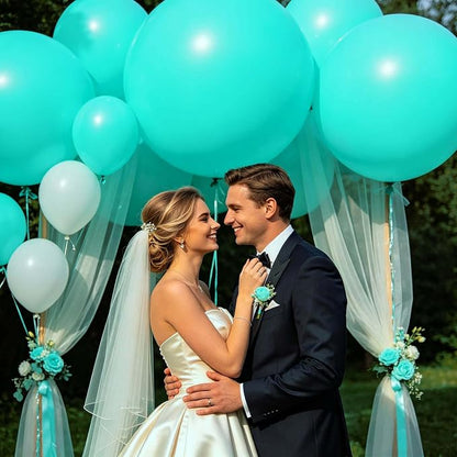 18 Inch Teal Balloons 12 Pack Big Balloons Thick Latex Turquoise Dark Teal - Image 7