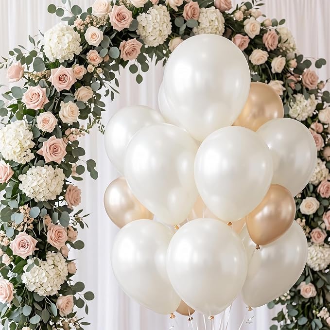 40pcs Pearl White Balloons 12 Inch, Premium Pearl Latex Balloon Kit - Image 5