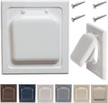 NO-PEST VENT, Exclusive Dual Door Dryer Vent Cover Outdoor 4 inch or Bathroom fan, Made in USA w Highest UV Resistant Plastic in any Outdoor Vent Cover (White, 4 inch With 12" Duct Tube)
