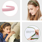 LAPOHI 10 PCS Colorful Fashion Effortless Plastic Headbands No Slip Comb Hair Bands for Women, Men, Teen Girls