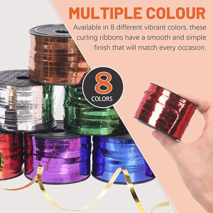 Tanstic 9Pcs Wide Curling Ribbon Set, 800 Yards Total Assorted Colors Wrapping - Image 5