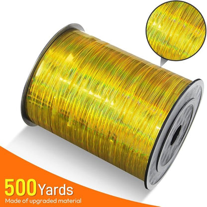 Glossy Gold Curling Ribbon, 1/5" Wide x 500 Yards Christmas Curling Ribbons - Image 2