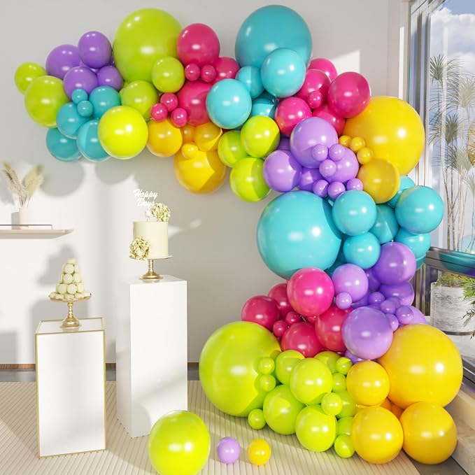 MEBAY Rainbow Balloons Garland Arch Kit by MEBAY