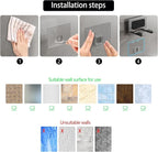 Hair Dryer Holder, Hair Dryer Holder Wall Mounted,New Upgrade Stainless Steel Self Adhesive Blow Dryer Holder Rack for Most Hair Dryers