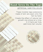 SURNEL Injected Tape in Hair Extensions #18P60 Ash Blonde with Platinum Blonde Seamless Remy Invisible Tape in Extensions Human Hair 20 Pcs 40g(#18P60,18)