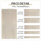 Full Shine Platinum Blonde Hair Extensions 20 Inch Blonde Clip in Hair Extensions for Dying for Dance 120 G 7 Pcs