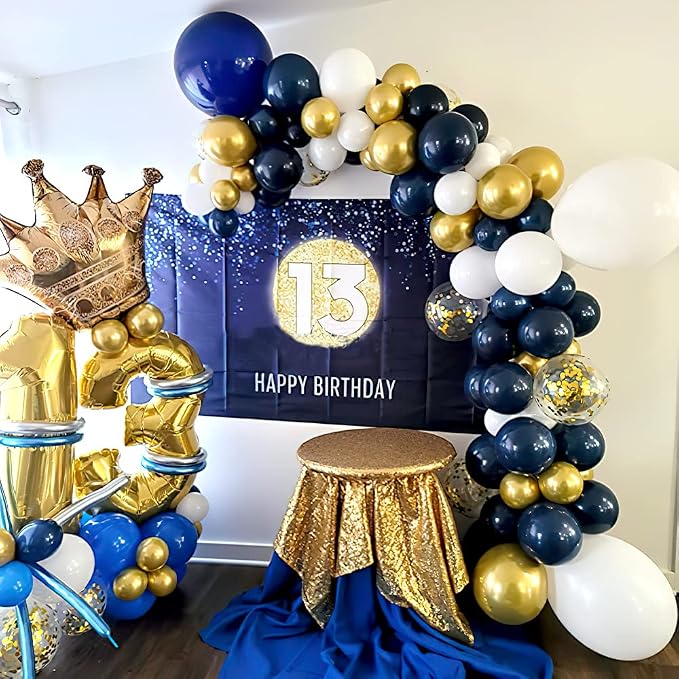 YMSZ Navy Blue Balloons with Different Sizes, Graduation, Baby Shower, Wedding - Image 4