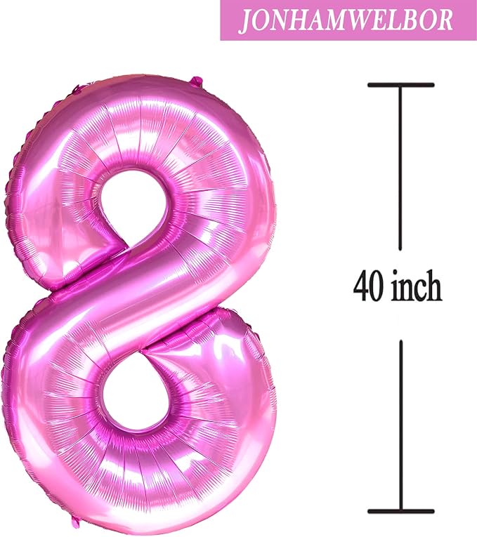 Jonhamwelbor Sweet 18 Balloons Pink Number 40 Inch 18 Pink Big Giant Jumbo Huge - Image 3