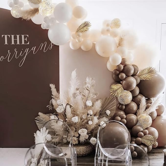 PartyWoo Dark Brown Balloons 50pcs Boho Coffee Neutral Fall Color | Balloons - Image 7