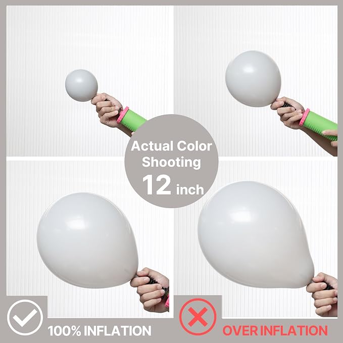 PartyWoo Grey Balloons 50pcs Light Pastel Pale Gray Color 12 Inch | Balloons - Image 3