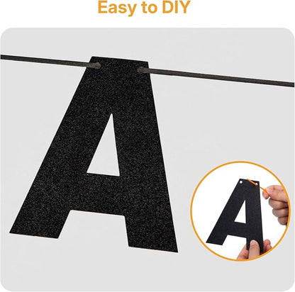 DIY Glitter Letter Banner Kit, A-Z Letters & Numbers, - Image 3
