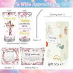 Keluna Pastors Wife Appreciation Gifts - Makeup Bag Tumbler Cup Stone Bracelet Christian Faith Religious Gifts Christmas Thank You Gift for Pastor Wife Women Birthday