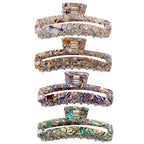 Jayongnee Large Rectangle Non-Slip Hair Clips for Women and Girls - Strong Hold Jaw Clamps for Thin/Medium Thick Hair