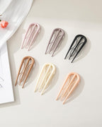 French Hair Pin for Women - U-Shaped Hair Fork for Updos, Chignons & French Twists, Durable Acrylic, Secure & Elegant Styling for All Hair Types (Quiet Tones (Glossy))