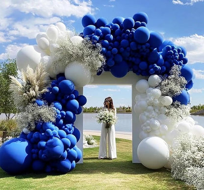 White Balloon Arch Garland Kit Double Stuffed White Balloons Different Sizes - Image 7