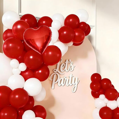 Red White Balloon Garland Arch Kit - Image 5