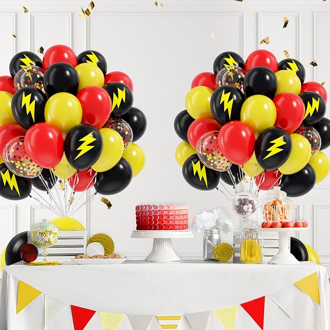 60pcs Black and Yellow Balloons 12inch - Image 8