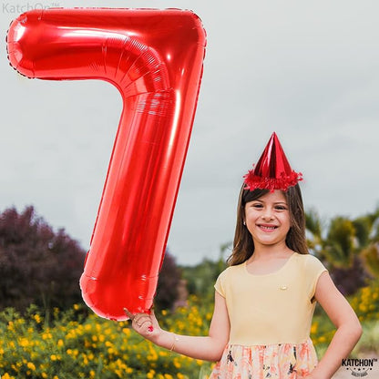 KatchOn, Giant Red Number 7 Balloon - Image 2