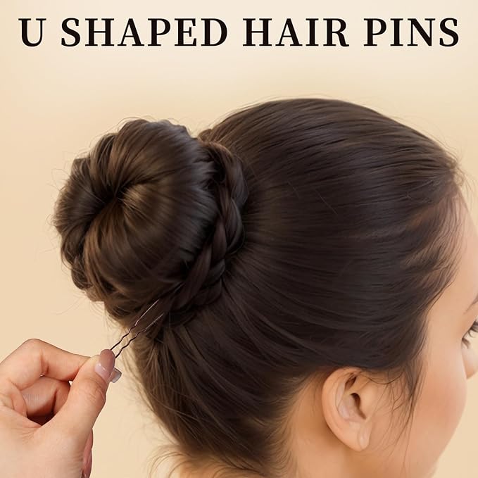 YGDZ 400 Counts Bobby Pins Bun Hair Pins Set, 2inch Bobby Pins for Women, 2.36inch U Shaped Hair Pins for Buns, 5 Colors Brown Blonde Black Hair Accessories for Hair Styling