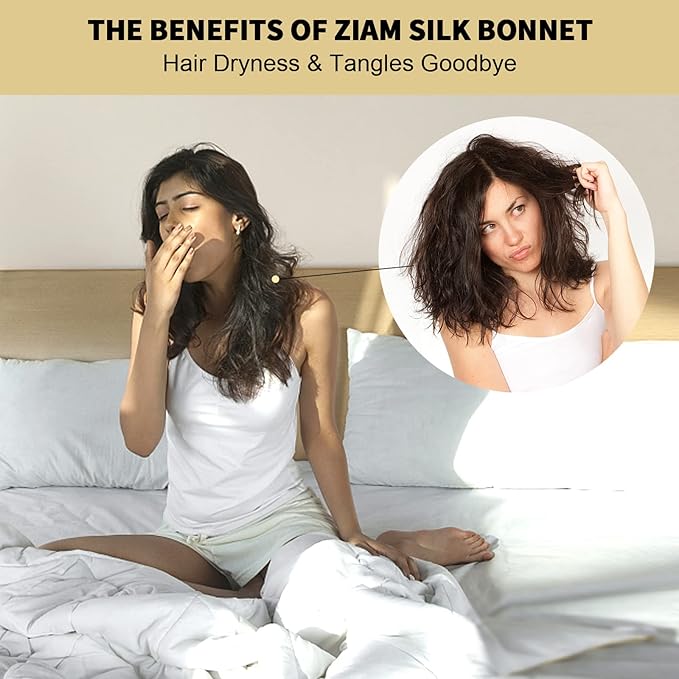 ZIMASILK 22 Momme 100% Mulberry Silk Bonnet for Sleeping & Women Hair Care, Highest Grade 6A Silk Hair wrap for Sleeping with Premium Elastic Stay On Head (1Pc, Leopard Black/Pink)
