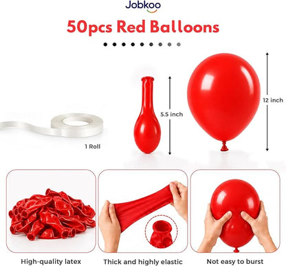 Jobkoo Red Balloons 12 Inch - Image 2