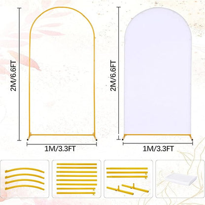 Vincidern 6.6FT Arch Backdrop Stand and Cover Set, Metal Arch Stand - Image 3