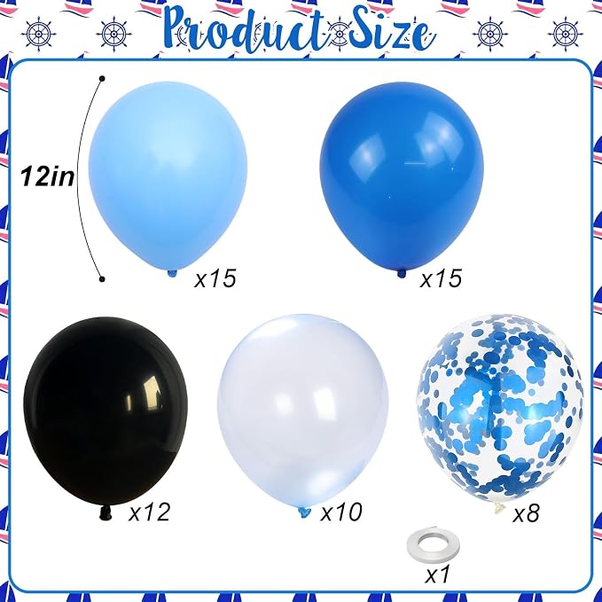 Blue and Black Balloons - Image 2