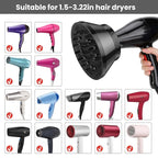 Segbeauty Universal Collapsible Hair Diffuser, Travel Foldable Adjustable Salon Fast Drying Blow Dryer Diffuser Attachment Portable for Thick Wavy Curly Hair Fit Most Blower 1.5"-3.22" Nozzle Black