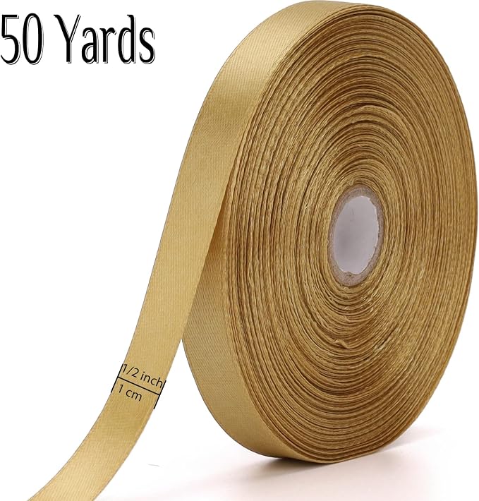 Nsilu Ribbon for Gift Wrapping 50 Yards Perfect Wedding Party Wreath Sewing DIY - Image 2