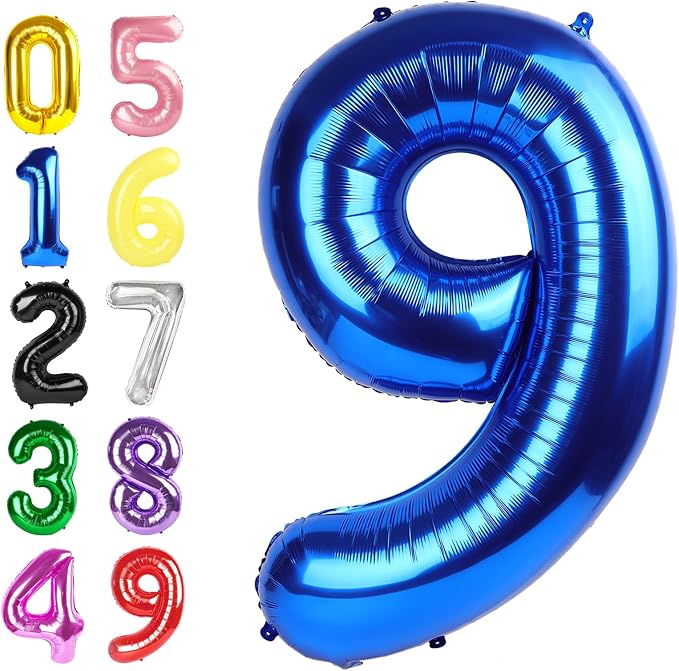 Number Balloons 40 Inch Blue 8 Balloon by Argthjy