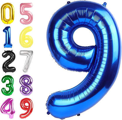 Number Balloons 40 Inch Blue 8 Balloon by Argthjy