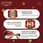 2026 Premium Durable Hair Claw Clip for Women, Original Italian Designed Strong Grip Hair Clips for Normal Fine Thin Hair, No Slip Jaw Clips with Gift Box for Christmas Birthday Girls, 1.7 Inch Red