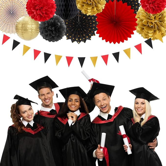 Red-Black Gold Casino Theme Party-Decorations - Image 4
