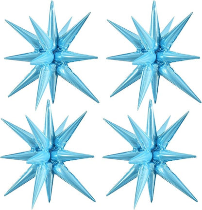 TONIFUL 4 Pcs Star Balloons Light Blue Foil Explosion Party Decoration | 22 by TONIFUL