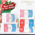 RC ROCHE 6 Pcs Flat Claw Hair Clips for Women Thick Hair French Round Duckbill Square Secure Strong Hold Grip Clamps Barrettes Curved No Slip No Crease Styling Cute Jumbo XL, Large Limited Edition
