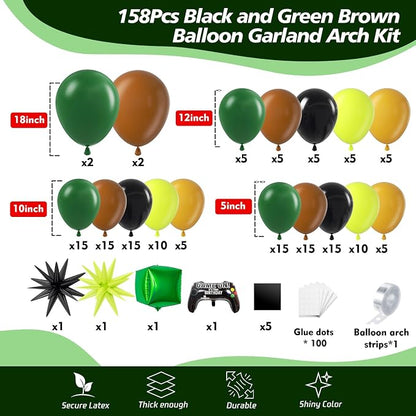 158Pcs Pixel Balloon Garland Arch Kit - Image 2